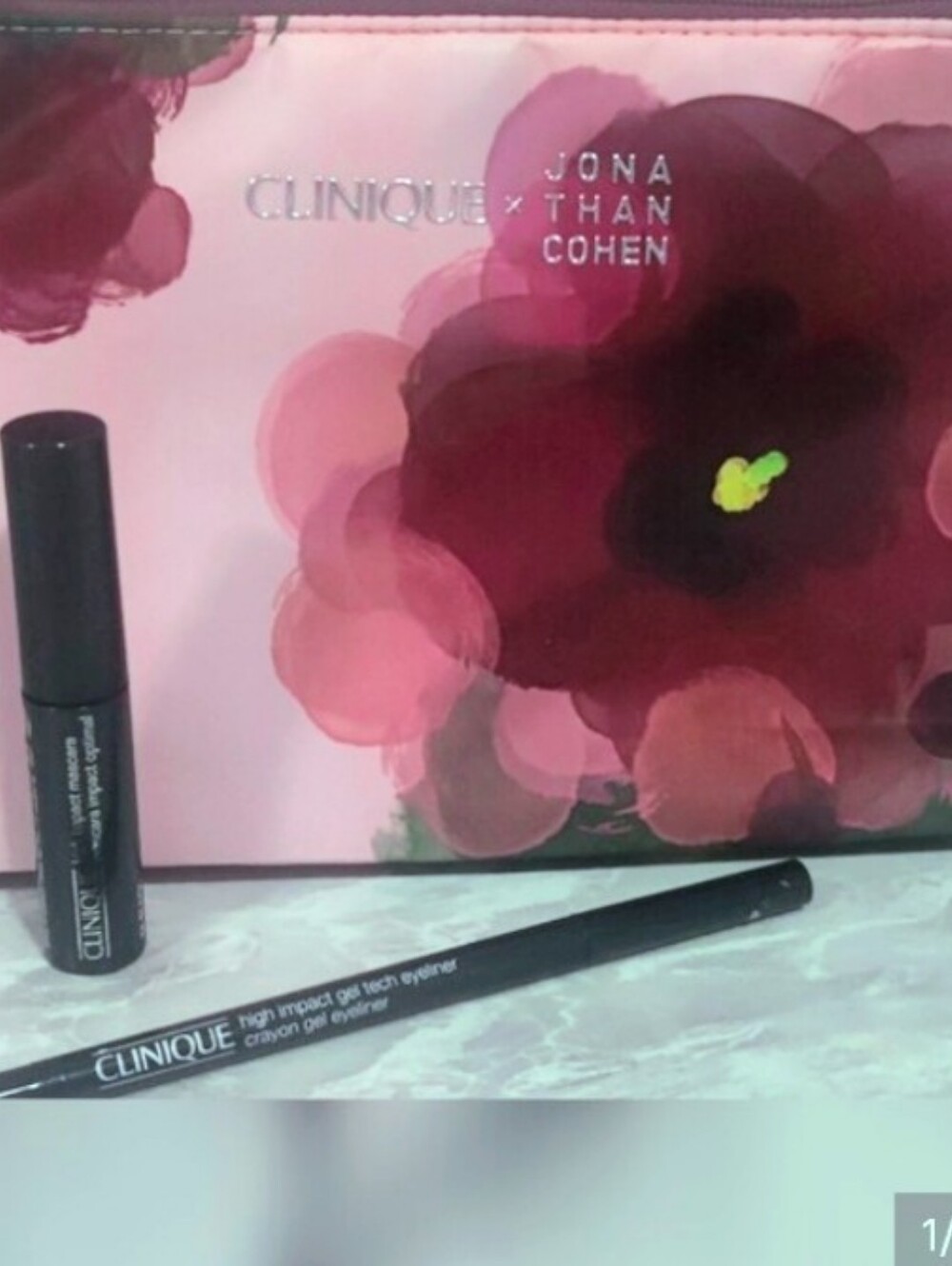 Clinique + Jonathan Cohen Makeup Bag, Eyeliner And Mascara - Picture 2 of 4